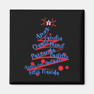 Puerto Rican Christmas Feliz Navidad Magnet