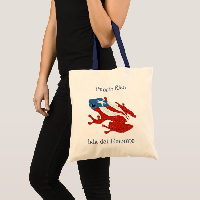 Puerto Rican Coqui Flag Tote Bag (Front (Product))