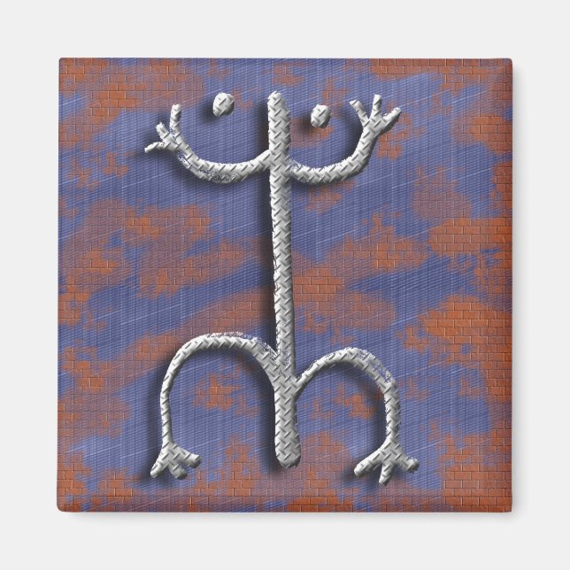 Puerto Rican coqui petroglyph magnet (Front)