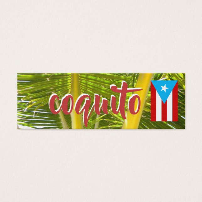 Puerto Rican Coquito Tag with Flag (Front)