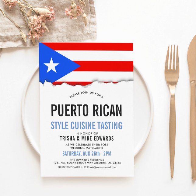 Puerto Rican Cuisine | Party Flag Invite (Creator Uploaded)