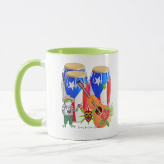 Puerto Rican Cultural Art Combo Mug - 11 oz