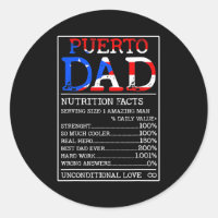 Puerto Rican Dad Nutrition Facts Funny Puerto