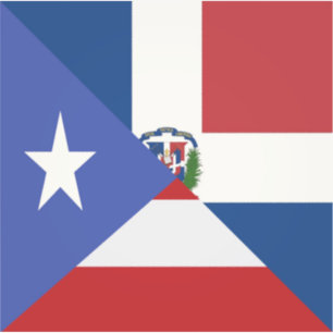 Puerto Rican Dominican Flag   PR DR Republic