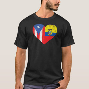 Puerto Rican Ecuadorian Flag Puerto Rico Ecuador H T-Shirt