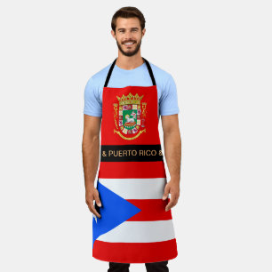 Puerto Rican Flag Apron, Puerto Rico Chefs kitchen Apron