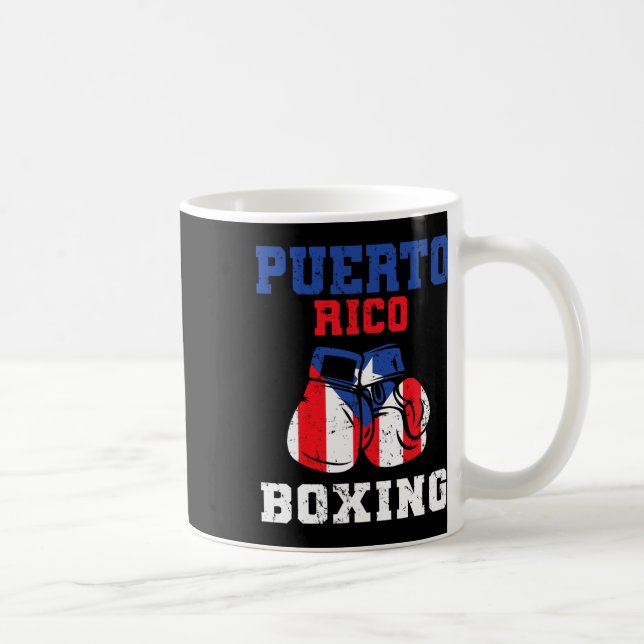 Puerto Rican Flag Boxing Gloves Rico Pride Boxing  Coffee Mug (Right)