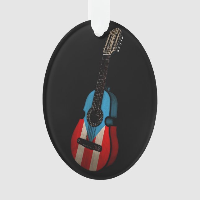 Puerto Rican Flag Cuatro Ornament (Front)