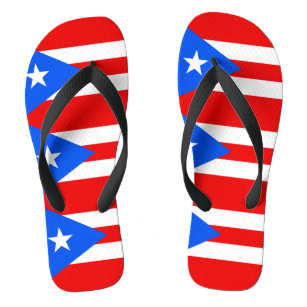 Puerto Rican flag Flip Flops
