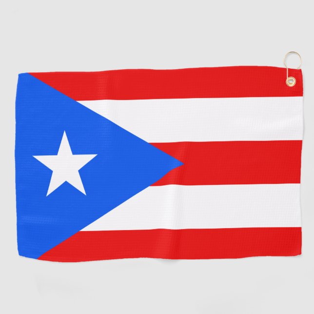 Puerto Rican Flag & golf Puerto Rico /sports Golf Towel (Horizontal)