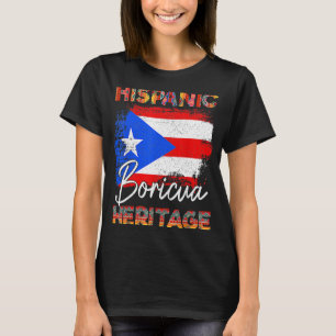Puerto Rican Flag Hispanic Heritage Boricua Puerto T-Shirt