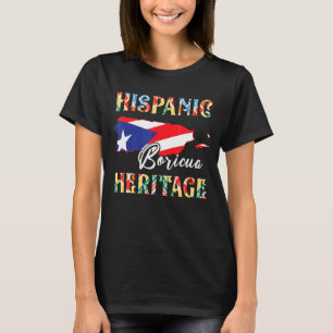 Puerto Rican Flag Hispanic Heritage Boricua Puerto T-Shirt