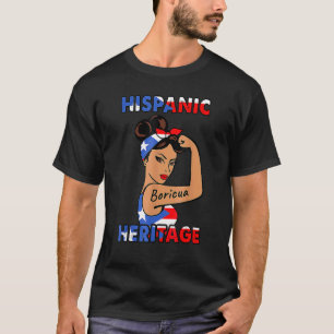 Puerto Rican Flag Hispanic Heritage Boricua Women  T-Shirt