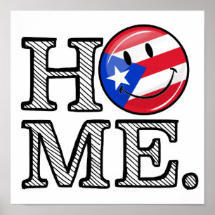 Puerto Rican Flag House Warmer Poster