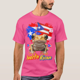 Puerto Rican Flag Idea For With Coqu Frog T-Shirt