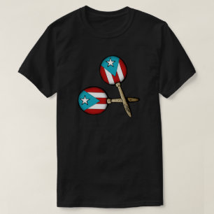 Puerto Rican Flag Maracas Boricua Instruments T-Shirt