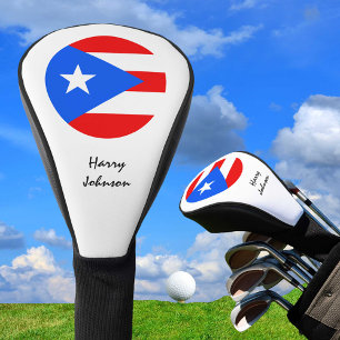 Puerto Rican Flag & Monogrammed Golf Clubs Covers
