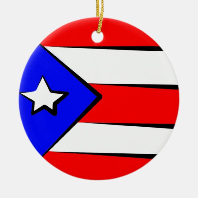 Puerto Rican Flag Ornament (Front)