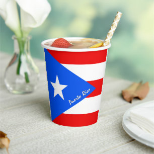 Puerto Rican Flag paper cups, Puerto Rico party Paper Cups