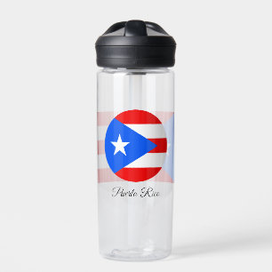 Puerto Rican Flag, Patriotic Puerto Rico Water Bottle