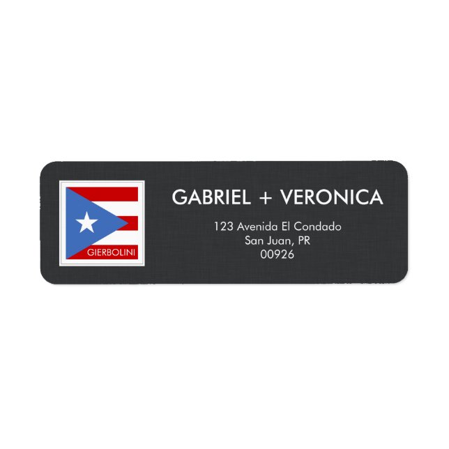 Puerto Rican Flag Personalised (Front)