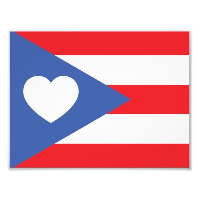 Puerto Rican Flag Photo Print (Front)