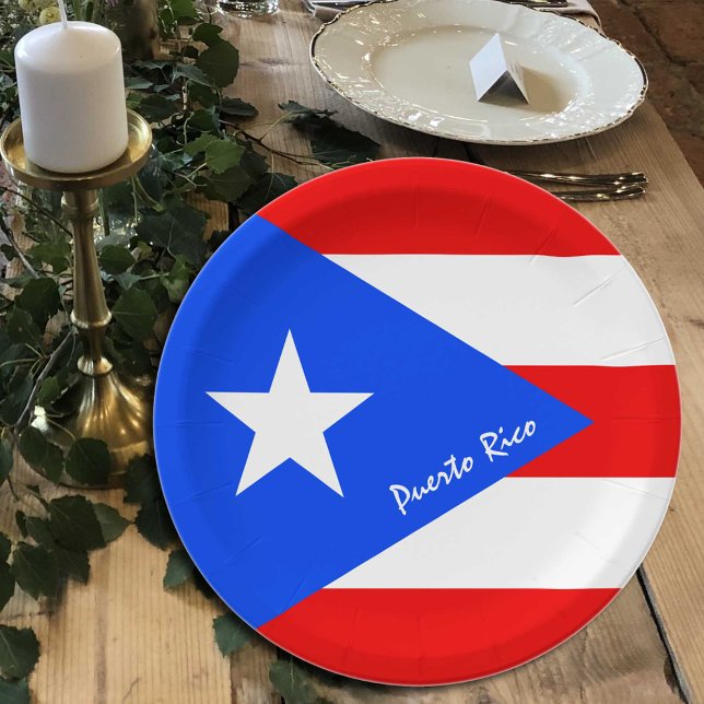 Puerto Rican Flag plates, party, Puerto Rico Paper Plate (Creator Uploaded)