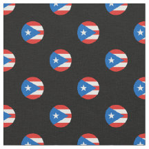 Puerto Rican Flag Polka Dots Black