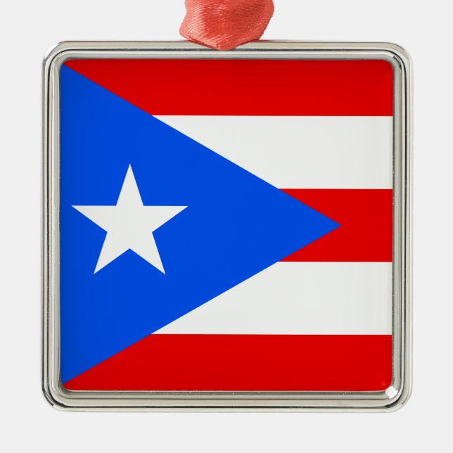 Puerto Rican Flag (Puerto Rico) Ceramic Ornament (Front)
