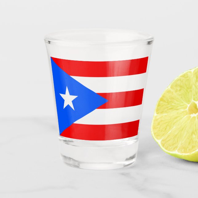 Puerto Rican Flag (Puerto Rico) Shot Glass (Front)