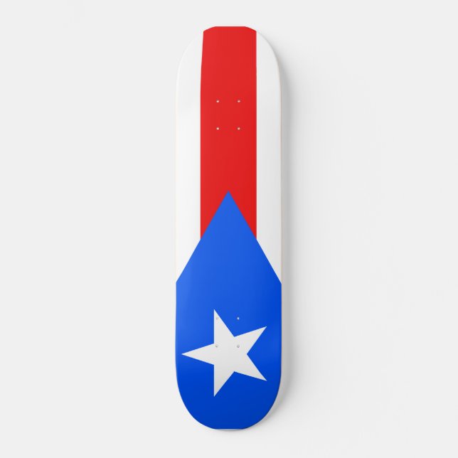 Puerto Rican Flag (Puerto Rico) Skateboard (Front)