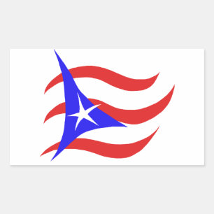 Puerto Rican Flag Rectangular Sticker