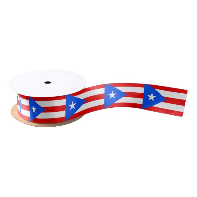 Puerto Rican Flag ribbon, fashion, Puerto Rico Satin Ribbon (Spool)