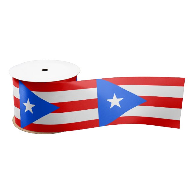 Puerto Rican Flag ribbon, Puerto Rico /sports Satin Ribbon (Spool)