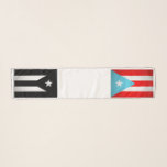 Puerto Rican Flag Scarf<br><div class="desc">Puerto Rican Flag and Resistance Black and White Flag</div>