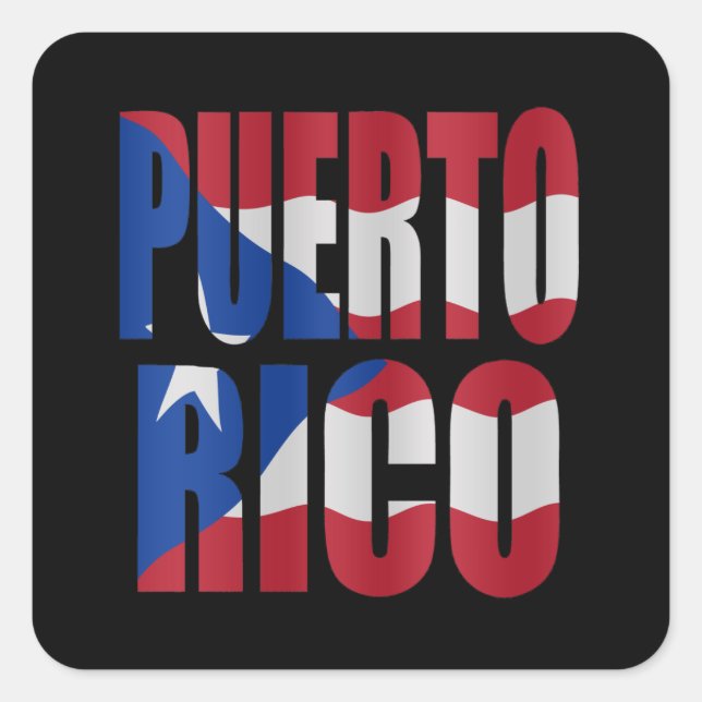 Puerto Rican flag Square Sticker (Front)