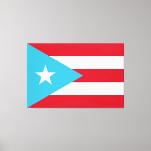 Puerto Rican Flag Stretched Canvas Print