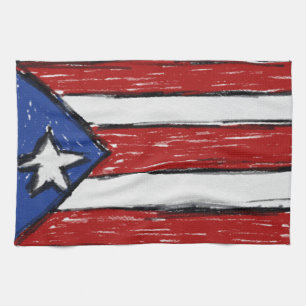 Puerto Rican Flag Tea Towel