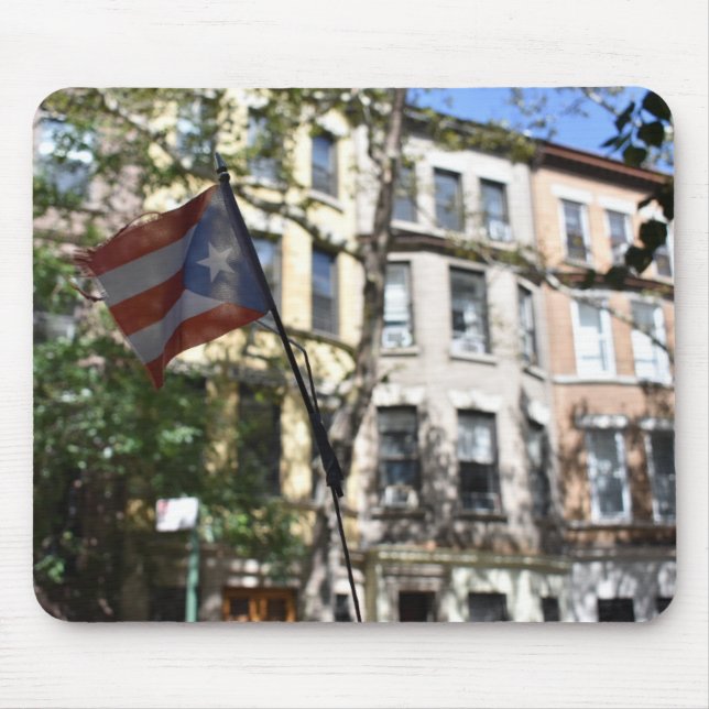 Puerto Rican Flag Upper West Side New York NYC Mouse Mat (Front)