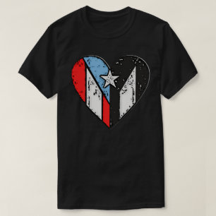 Puerto Rican Flags Boricua Heart, Puerto Rico T-Shirt