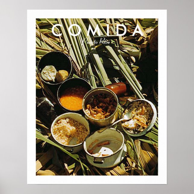 Puerto Rican Food, History, Puerto Rico Poster (Front)
