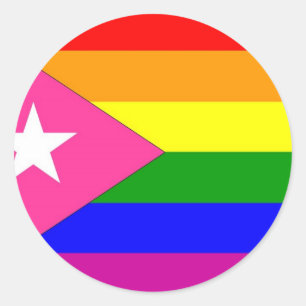 Puerto Rican Gay Pride Flag Classic Round Sticker