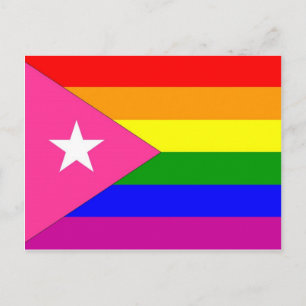 Puerto Rican Gay Pride Flag Postcard