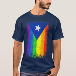 Puerto Rican Gay Pride Flag  Rainbow Gay Pride T-Shirt