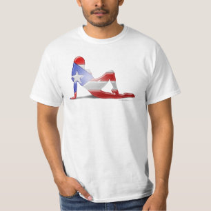 Puerto Rican Girl Silhouette Flag T-Shirt