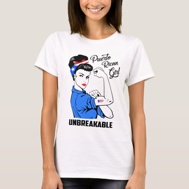 Puerto Rican Girl Unbreakable T-Shirt (Front)