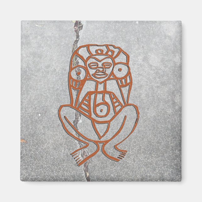 Puerto Rican goddess petroglyph - customised Magnet (Front)