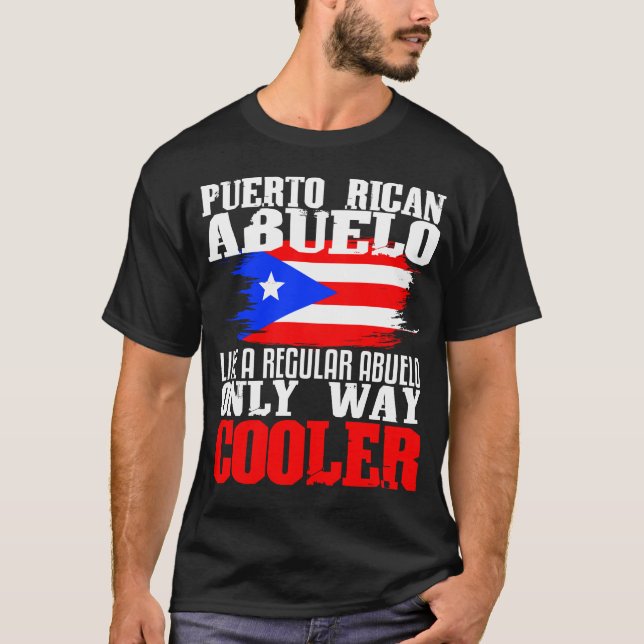Puerto Rican Grandpa Abuelo Funny Fathers Day Gift T-Shirt (Front)