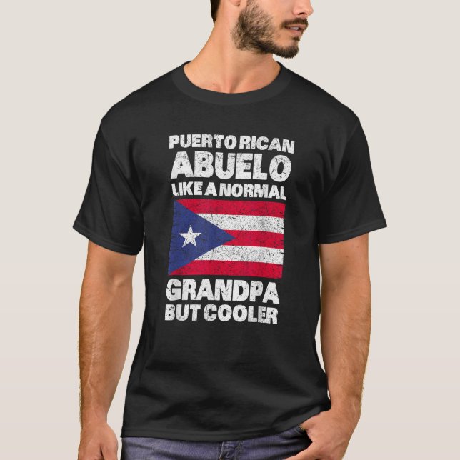 Puerto Rican Grandpa Abuelo Puerto Rican Flag Puer T-Shirt (Front)