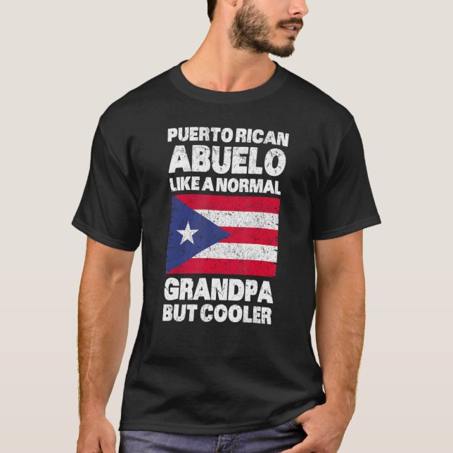 Puerto Rican Grandpa Abuelo Puerto Rican Flag Puer T-Shirt (Front)